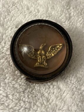 Legal Desk Decor Attorney Paperweight Brass Eagle Wings Of Justice Glass/Leather